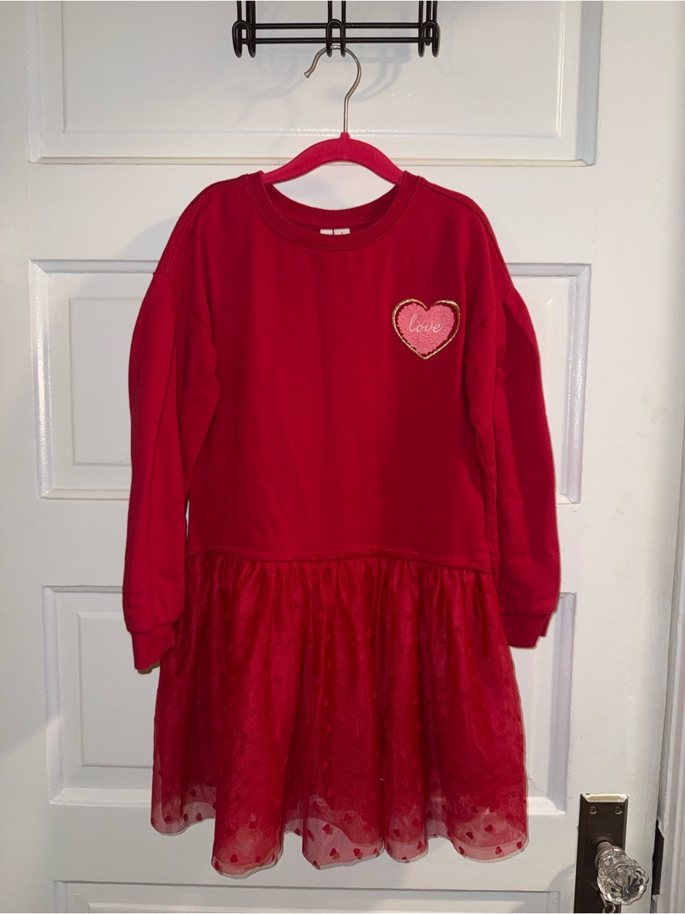 Janie and Jack Red Heart Tulle Holiday Dress